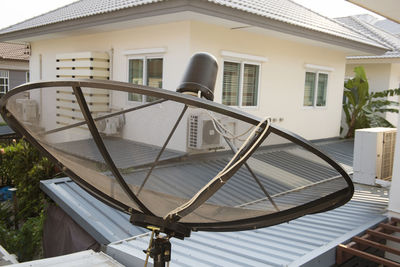 Low angle view of modern building in city