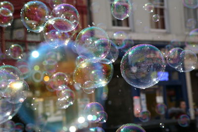 Close-up of bubbles