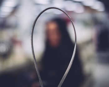 Close-up of metal against blurred background