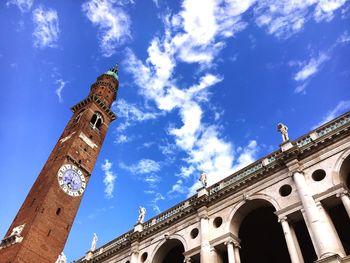 Low angle view of cathedral against cloudy sky