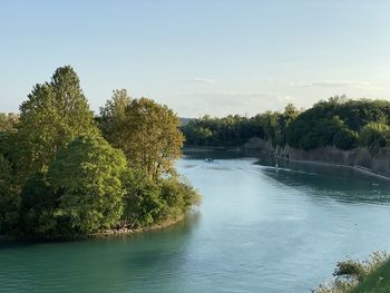 Scenic view of river against sky