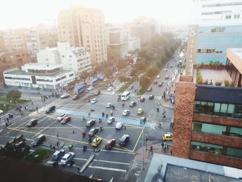 High angle view of cityscape