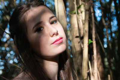 Close-up of young woman