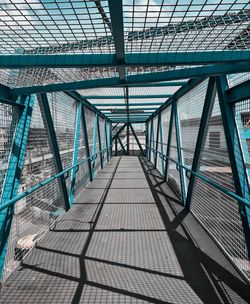 Low angle view of empty bridge