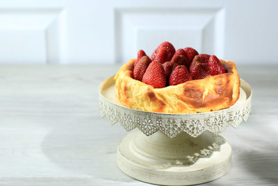 Close-up of dessert on table