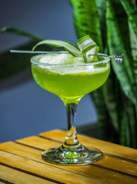 Close-up of drink on table