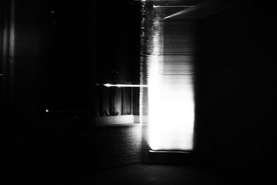 View of illuminated tunnel