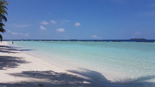 View of sea against cloudy sky