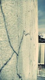 Close-up of wall against sky