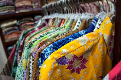 Close-up of multi colored for sale in market