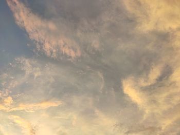 Low angle view of sky during sunset
