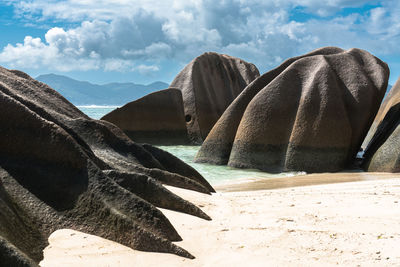 The fascinating rock formations at anse source d'argent beach in the seychelles