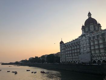 View of building against sky during sunset