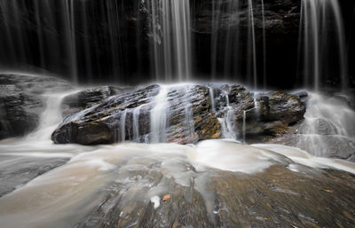 Scenic view of waterfall