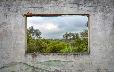 Built structure with trees in background