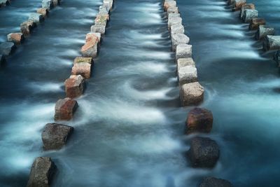 River flowing through rocks