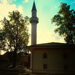 Low angle view of building against sky