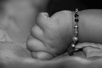 Close-up of baby feet