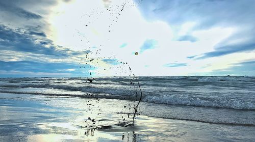 Scenic view of sea against sky