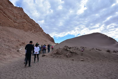 Landscape of rocky desert and mountains in atacama desert, chile