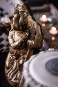 Close-up of buddha statue