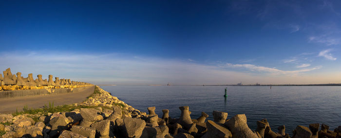 Panoramic view of sea against sky