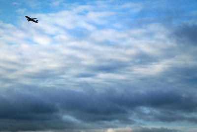 Low angle view of cloudy sky