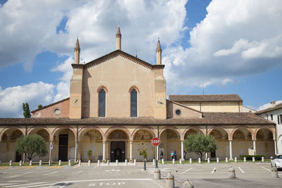 Grazie di curtatone sanctuary facade. province of mantua, italy.