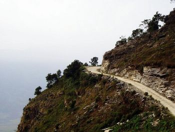 Scenic view of rock formation against sky