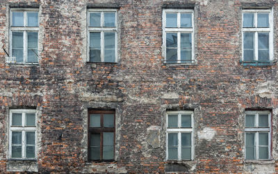 The one brown box window in the old house