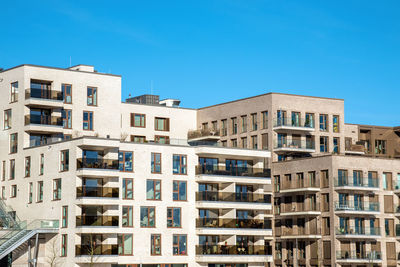 Modern apartment houses in the hafencity in hamburg