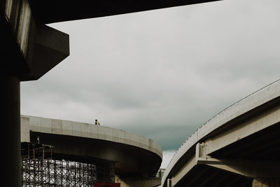 Low angle view of bridge against sky