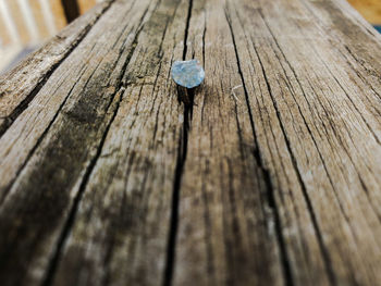 Close-up of old wooden plank