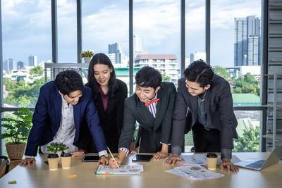 Group of people in restaurant