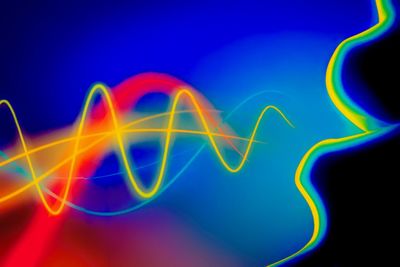 Multi colored light painting