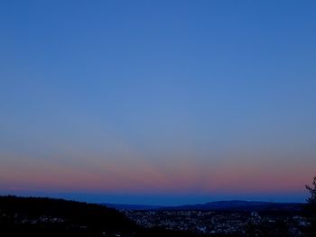 Scenic view of landscape against sky at sunset