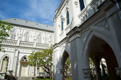 Low angle view of historic building against sky