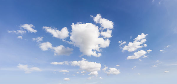 Low angle view of white clouds in sky