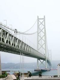 View of suspension bridge against sky