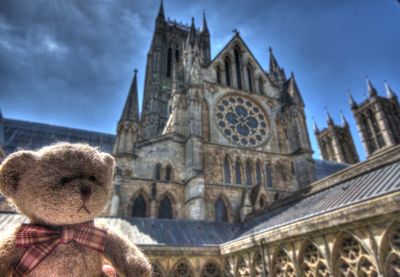 Low angle view of traditional building against sky