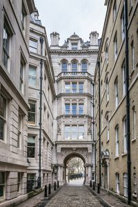 Narrow alley in city