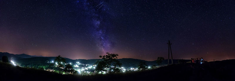 Low angle view of stars in sky