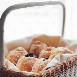 Fresh home-made italian donuts  in basket