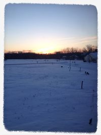 Scenic view of snow covered landscape