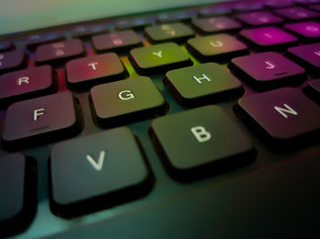 Close-up of computer keyboard