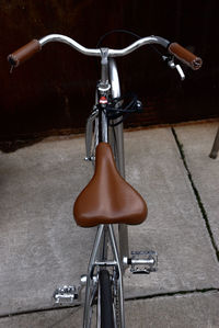 High angle view of bicycle on street