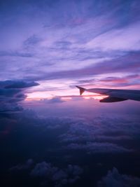 Scenic view of cloudscape against sky during sunset