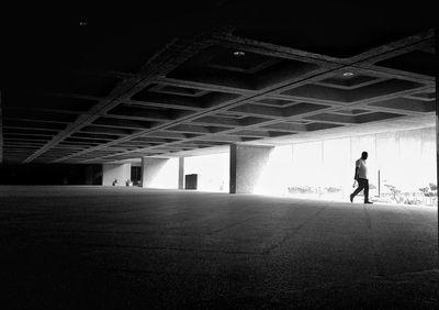 Woman in tunnel