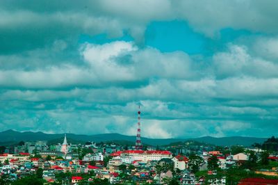 Aerial view of buildings in city