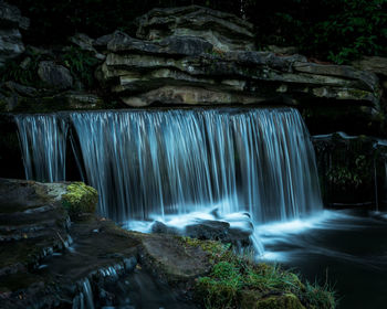 Scenic view of waterfall